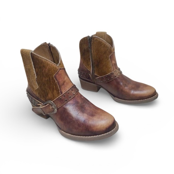 Sterling River Hair-On Hide Western Ankle Boots – Women’s 7 - Picture 4 of 8